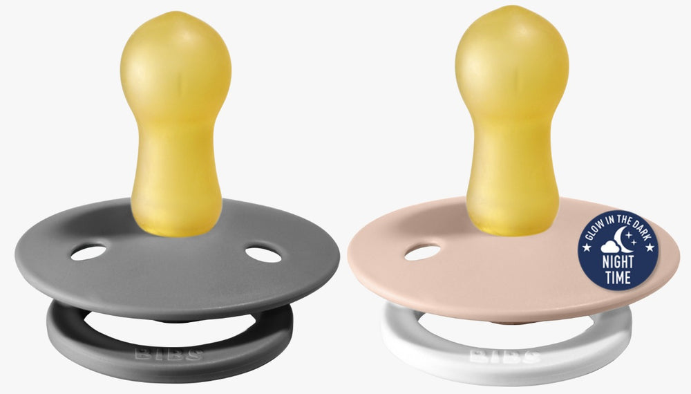 Bibs Pacifier Size 2 - Toddler 6-18M (2pcs) Smoke/Blush Night