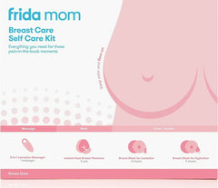Frida Mom Breast Care Self Care Kit - Includes 2-in-1 Lactation Massager, Instant Heat Breast Warmers