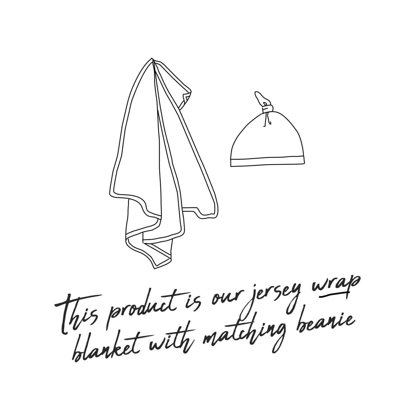 Bronze Baby Jersey Wrap and Beanie Set