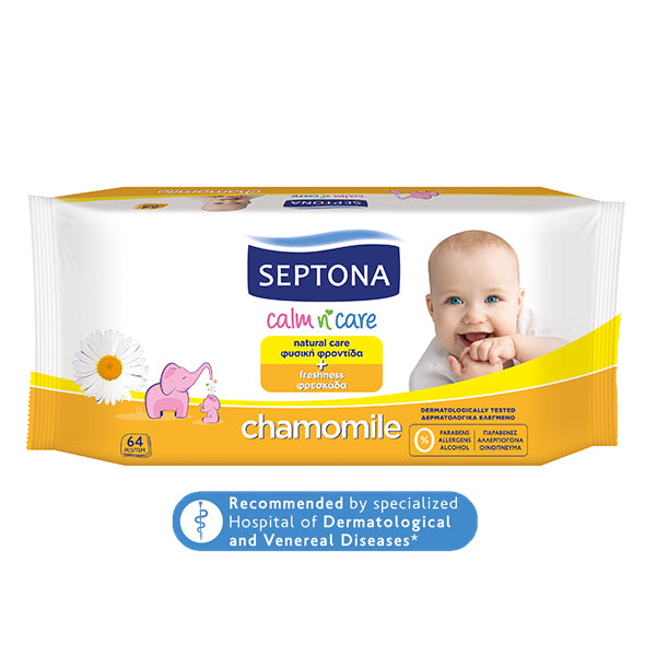 SEPTONA Baby Wipes Chamomile 64's