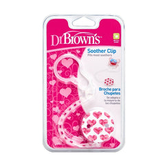 Dr Brown's Pacifier Tether Clip All Plastic Pink (6)