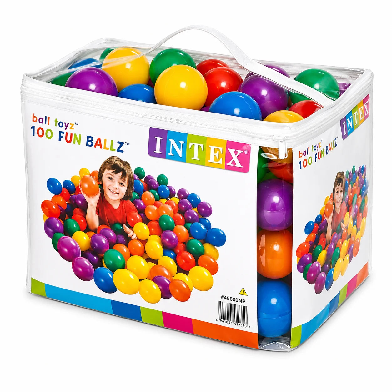 100 Colorful Plastic Fun Balls for Kids