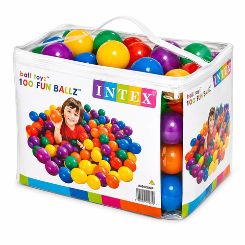 100 Colorful Plastic Fun Balls for Kids