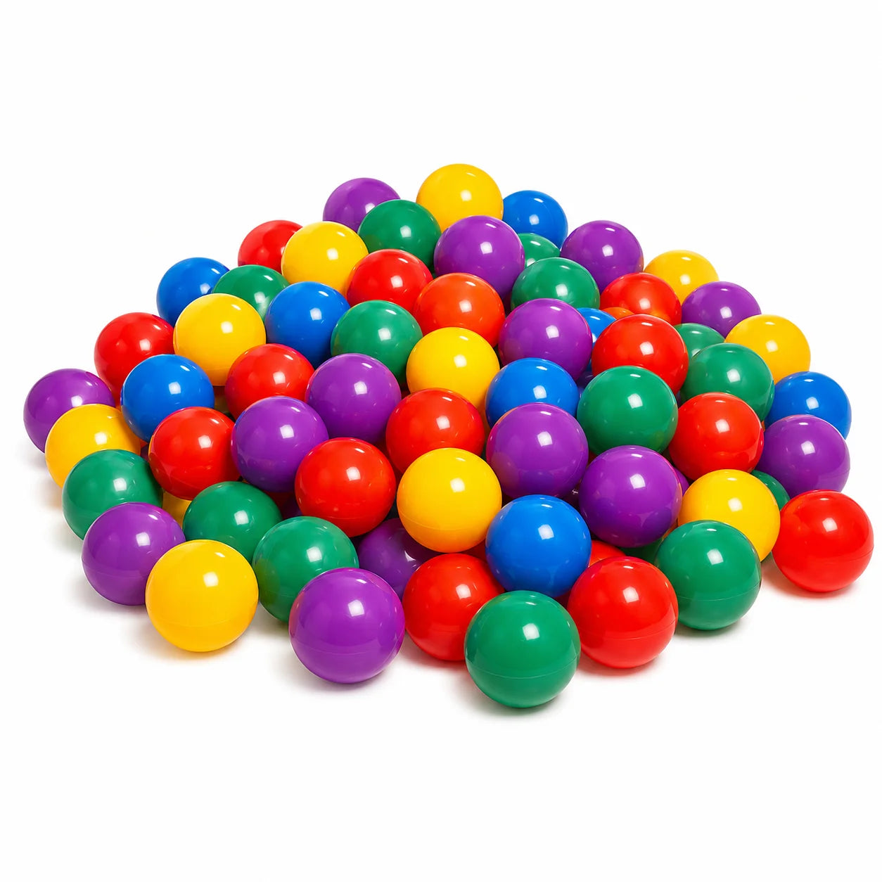 100 Colorful Plastic Fun Balls for Kids