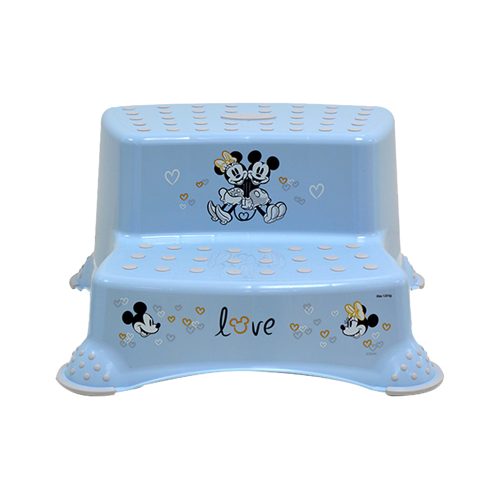 Keeeper Disney-Double Step Stool With Anti-Slip Function - Minnie Mickey Blue 40 x 37 x 21