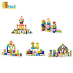 Viga Wooden Building Blocks 100 Pcs - Alphabet & Numbers