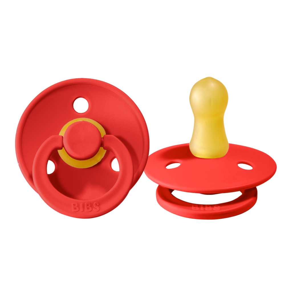 Bibs Natural Rubber Pacifier - Strawberry 6-18 Months
