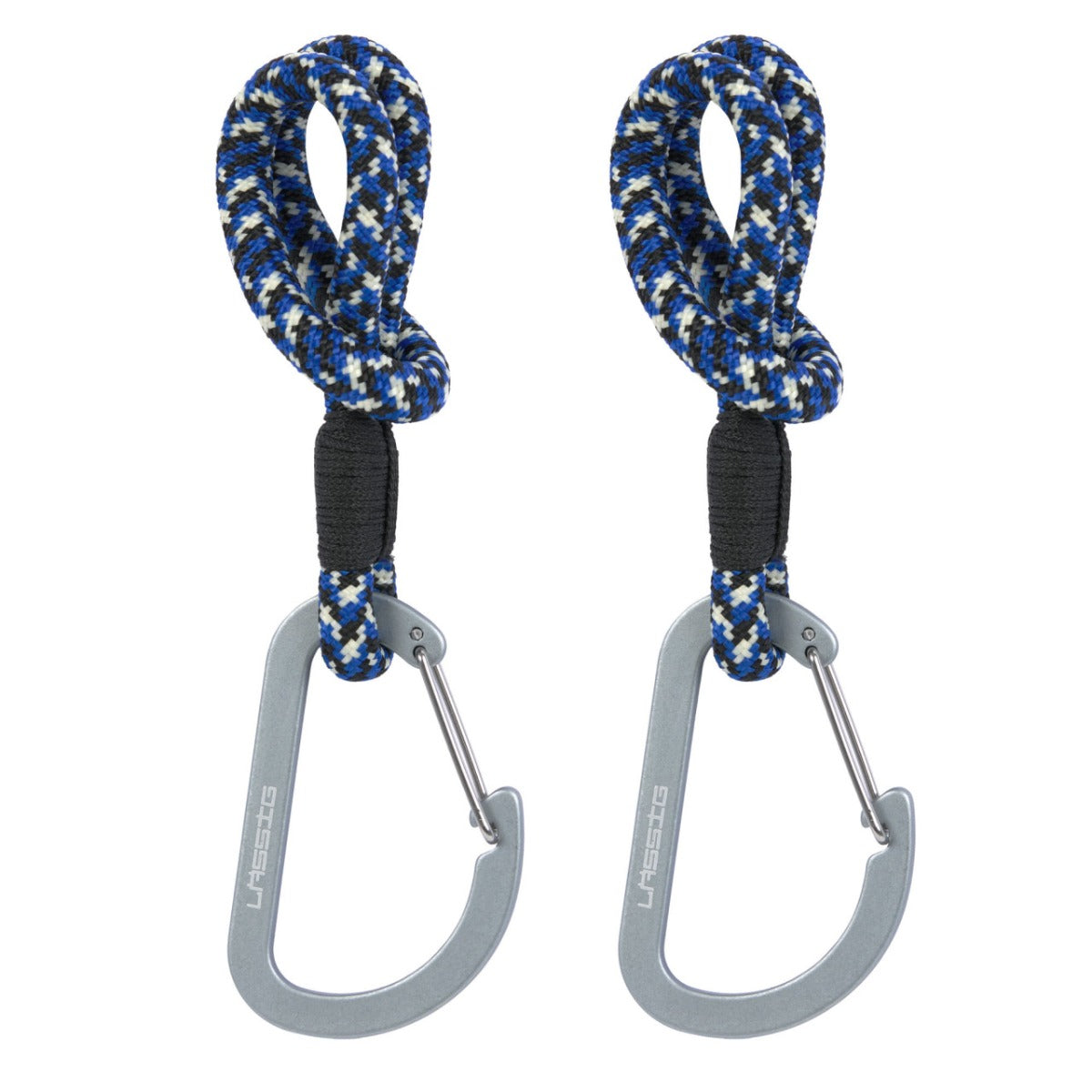 Lassig CAS MIX Stroller Hooks Cord 2 pcs black/blue/vanilla
