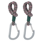Lassig CAS MIX Stroller Hooks Cord 2 pcs green/lavender/deep red