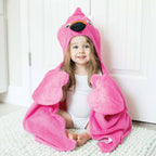 Zoocchini Hooded Towel - Franny the Flamingo