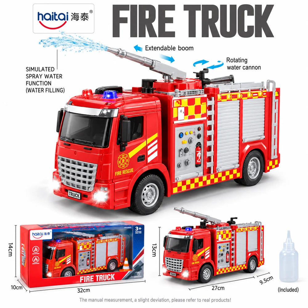 1:16 Friction Fire Truck with Water Spray, Light & Music