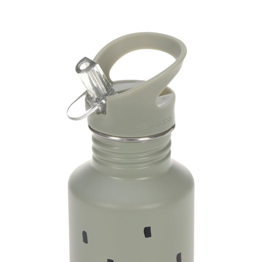 Lassig Bottle Stainless Steel Happy Prints light olive