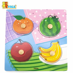 viga Wooden Knob Puzzle - Fruits
