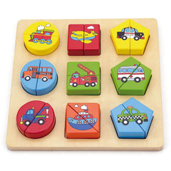 viga Shape Block Puzzle - Vehicles