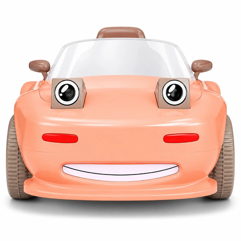 12V Kids Ride On Car with Moving Eyes Remote Control Rubber Wheels