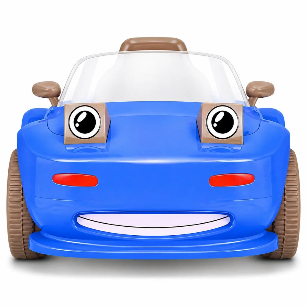 12V Kids Ride On Car with Moving Eyes Remote Control Rubber Wheels