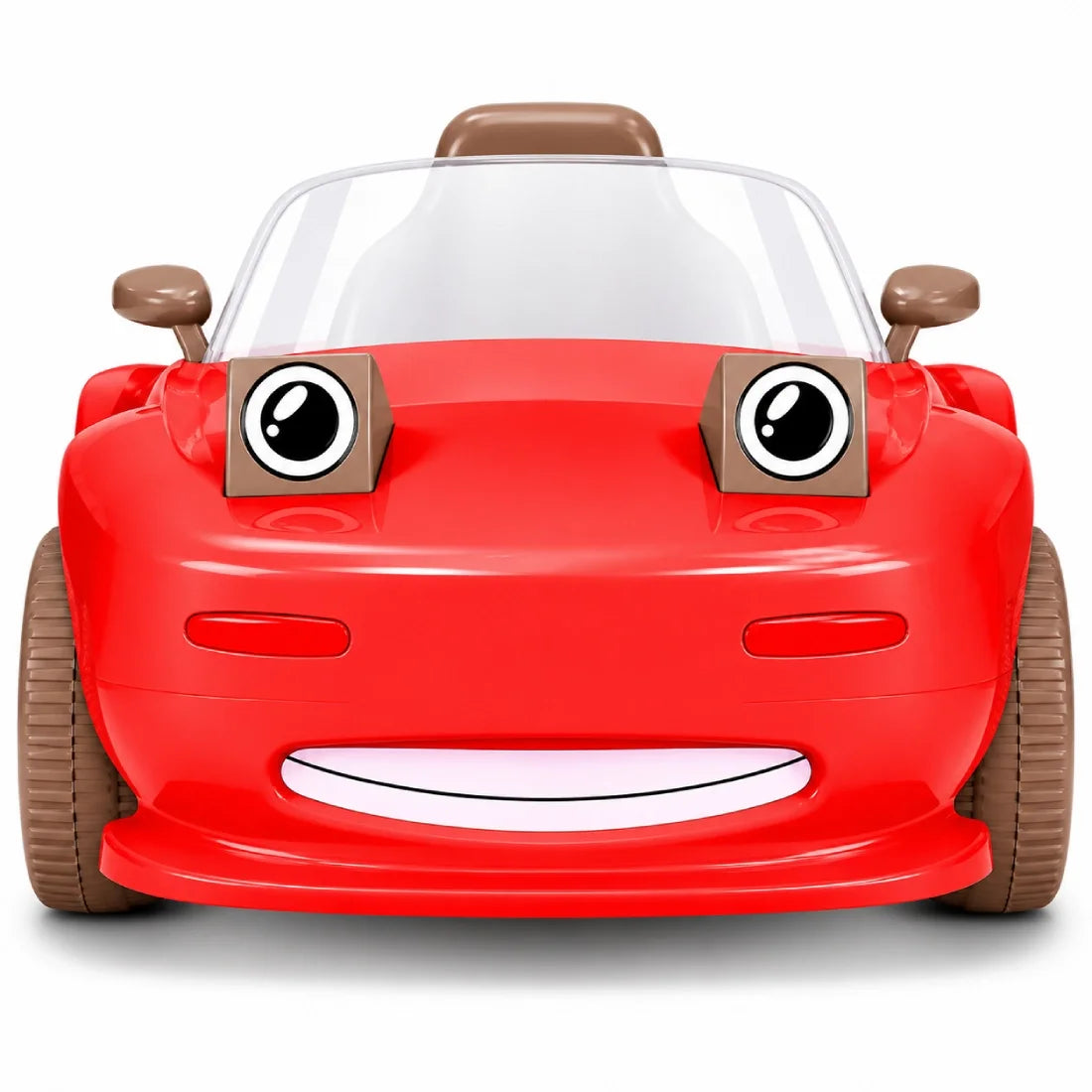 12V Kids Ride On Car with Moving Eyes Remote Control Rubber Wheels