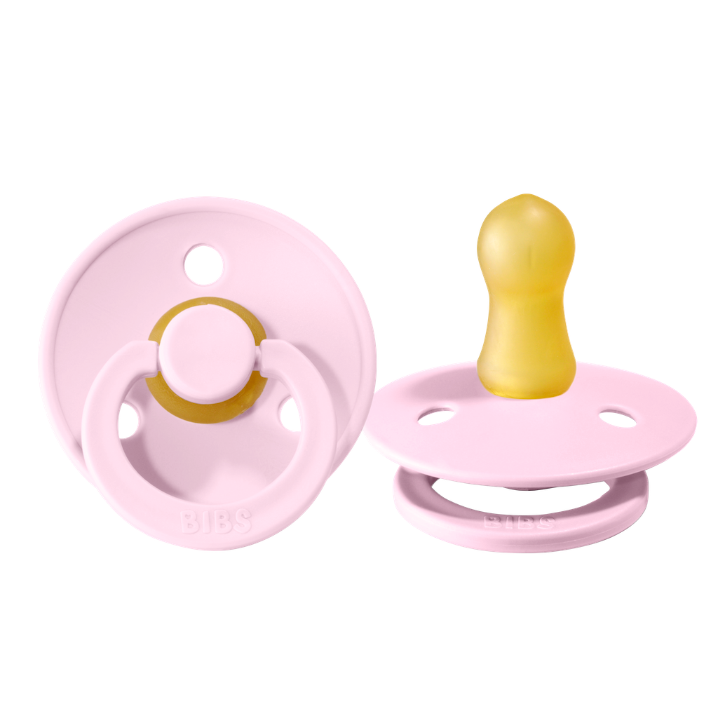Bibs Natural Rubber Pacifier - Baby Pink 0-6 Months