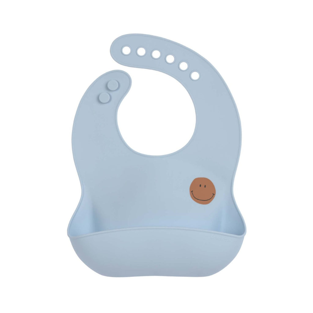 Lassig Silicone Bib Happy Rascals Smile sky blue