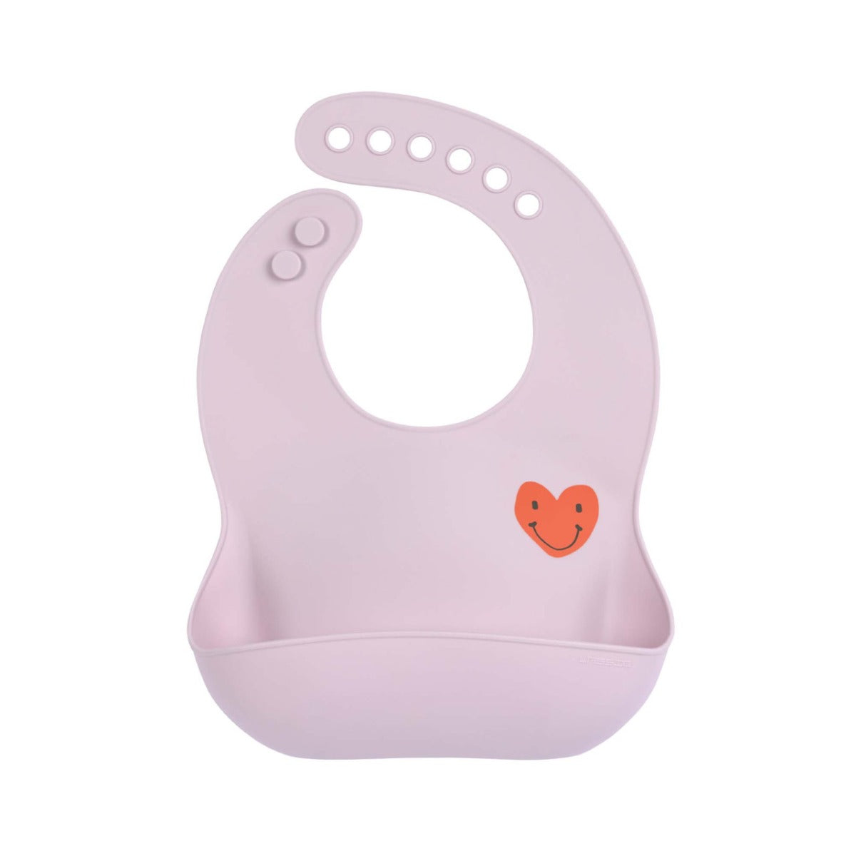 Lassig Silicone Bib Happy Rascals Heart lavender