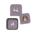Lassig Snackbox Stainless Steel 3 pcs Tiny Farmer lilac