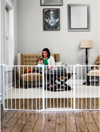 Regalo Super Wide Baby Gate and Play Yard White 6-24 M