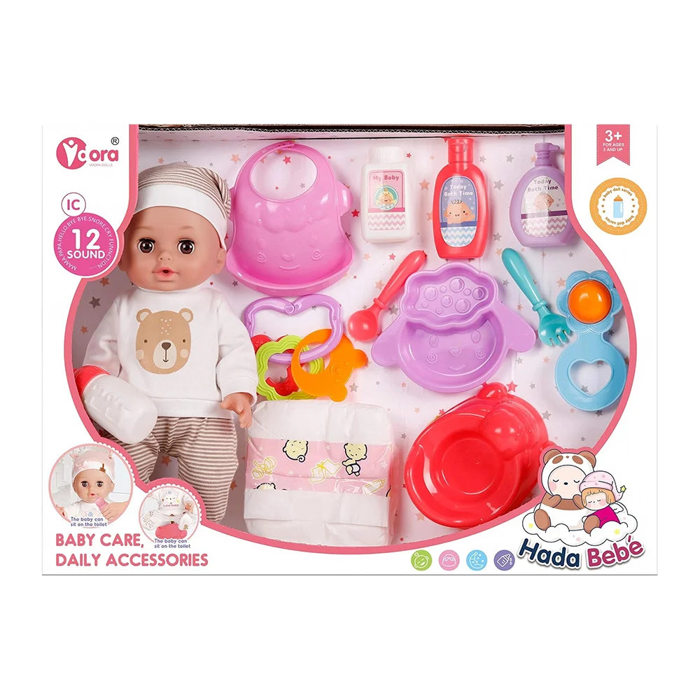 14" Baby Doll Full Care Set