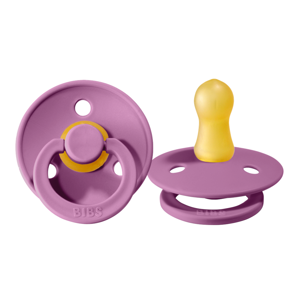 Bibs Natural Rubber Pacifier - Lavender 0-6 Months