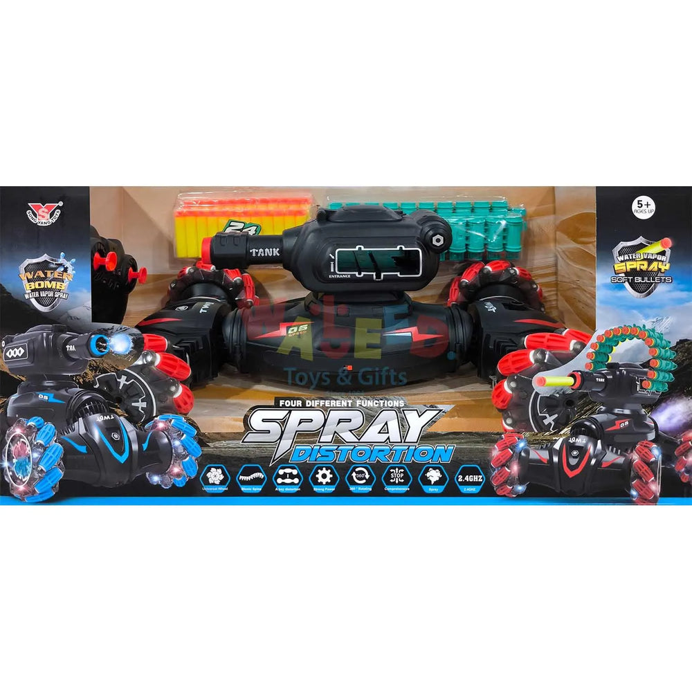 14CH R/C Stunt Car With Spray & Soft Bullet Shooter