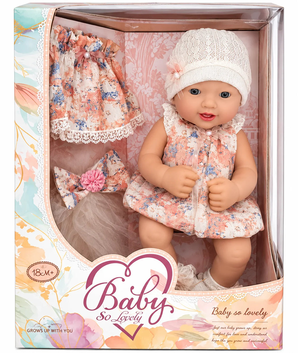 15" Newborn Baby Doll with Extra Outfit