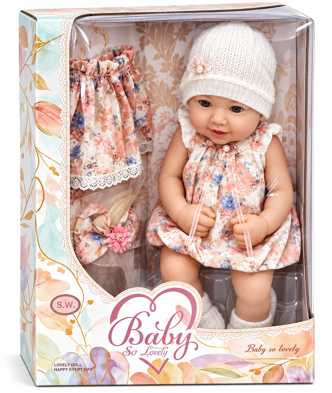 15" Newborn Baby Doll with Extra Outfit