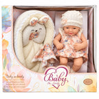 15" Newborn Baby Doll with Sleeping Basket
