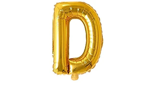P50 LETTER D GOLD BALLOON 24X33"