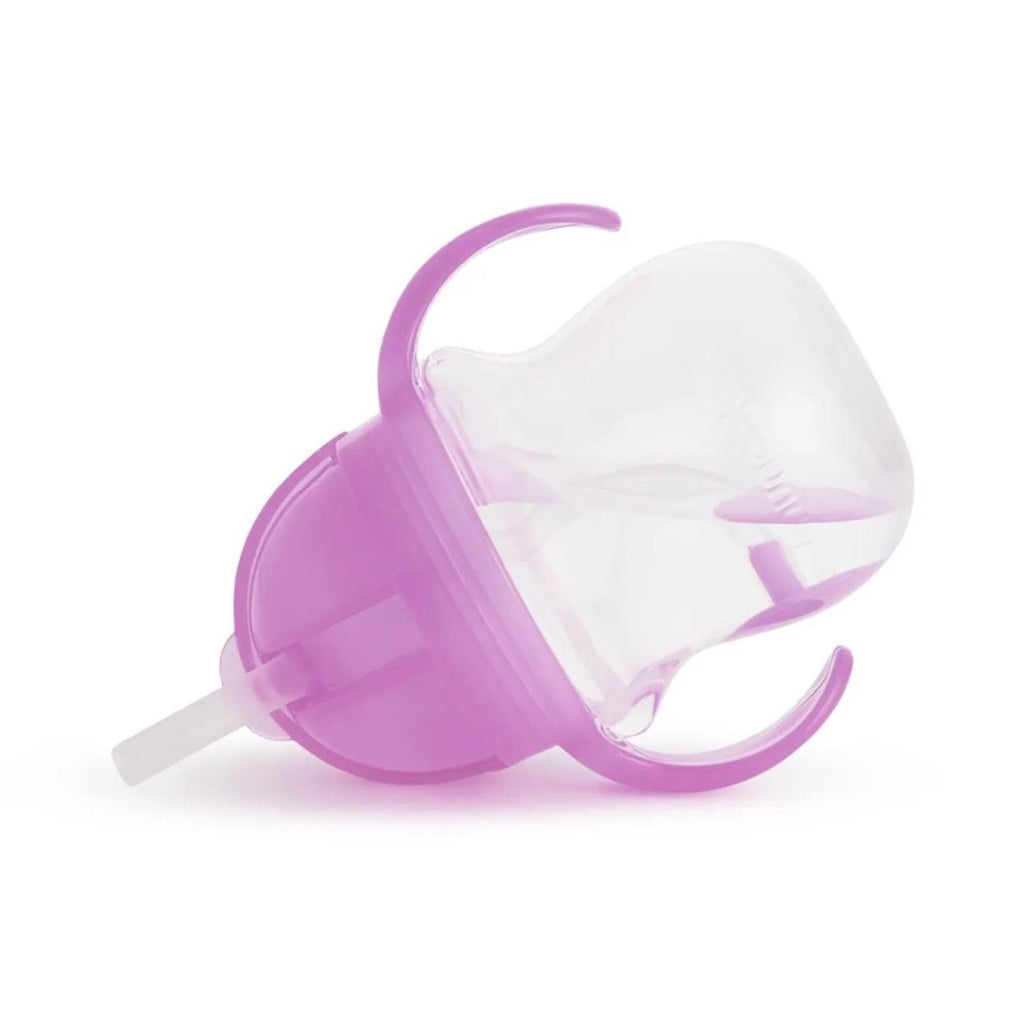 Munchkin sippy cup any angle click lock weighted straw 7 oz purple 6 months +