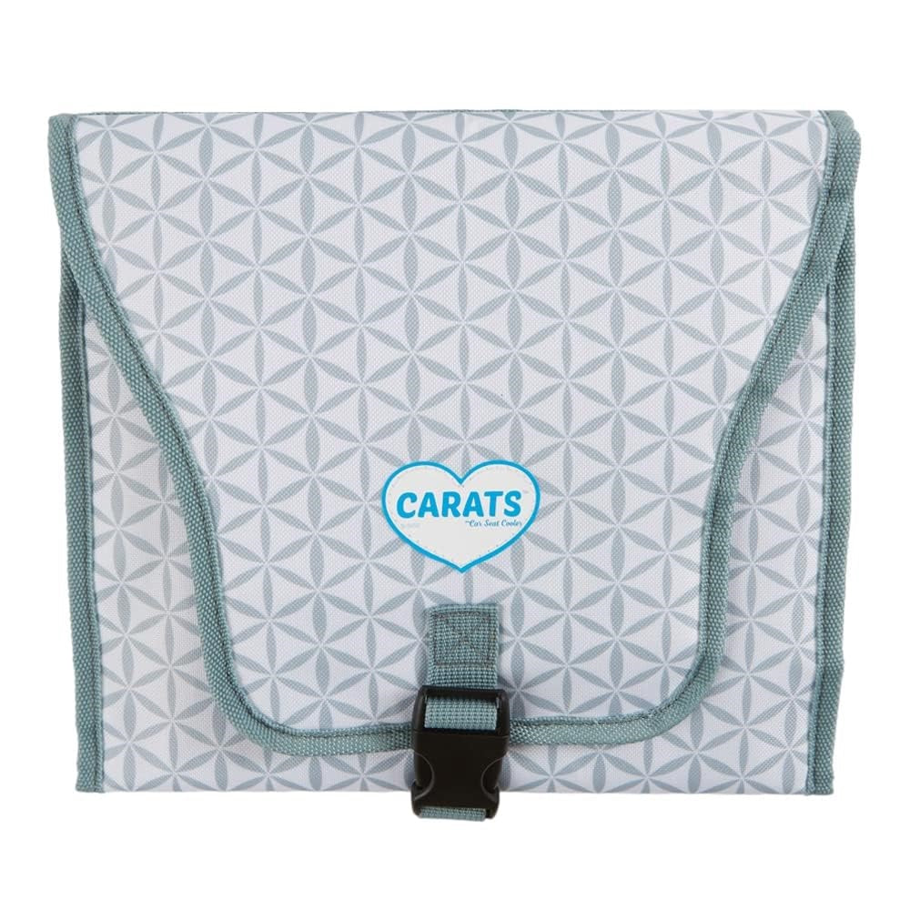 Cool cart Car Seat Cooler Grey and White Geometric