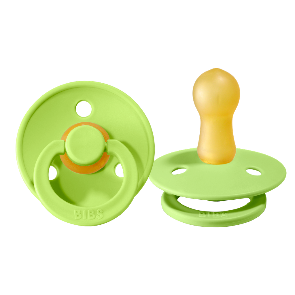 Bibs Natural Rubber Pacifier - Lime 6-18 Months