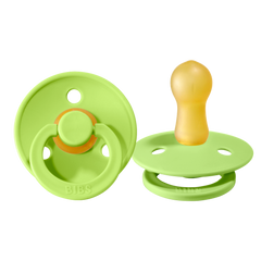 Bibs Natural Rubber Pacifier - Lime 6-18 Months
