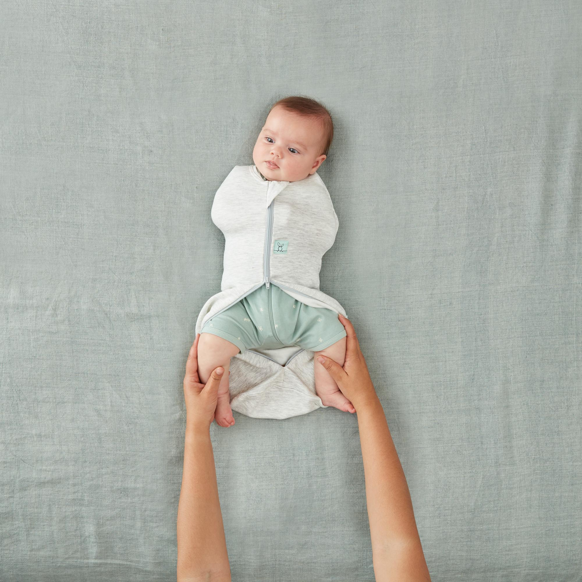 ergoPouch Cocoon Swaddle Bag - TOG 1.0 - Grey Marle