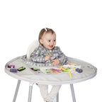 Tidy Tot Bib & Tray Set + Bag - Dove Grey