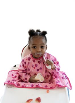 Tidy Tot Cover & Catch bib - Love Hearts