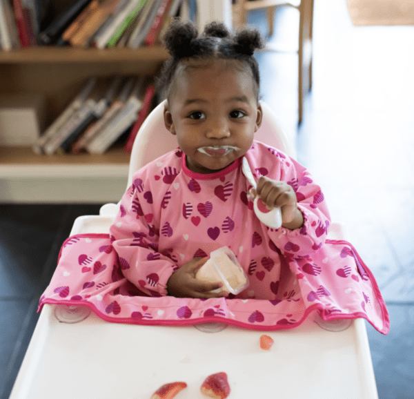 Tidy Tot Cover & Catch bib - Love Hearts