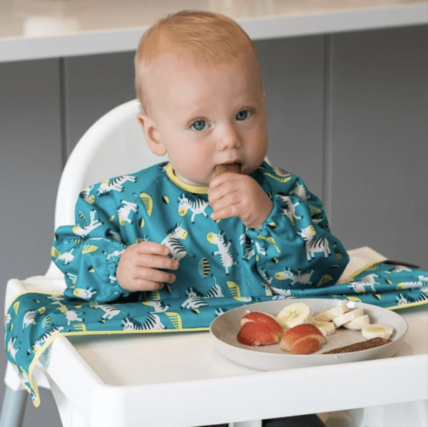 Tidy Tot Cover & Catch bib - Dancing Zebra