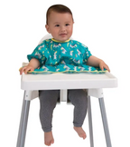 Tidy Tot Cover & Catch bib - Short Sleeves - Zebra
