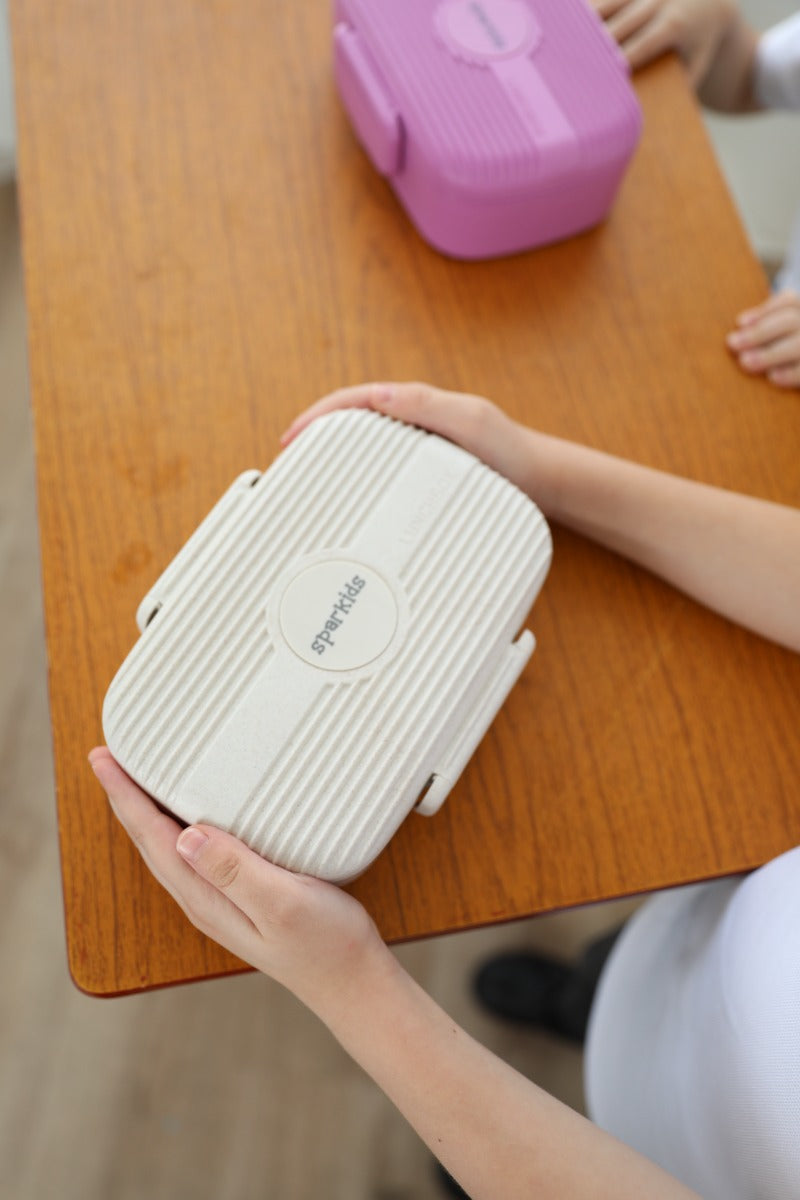 Sparkids eco friendly beige lunch box