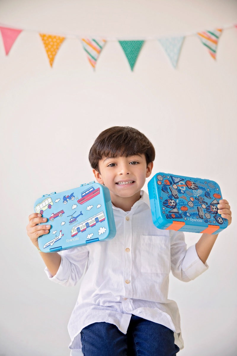 SPARKIDS - LUNCH BOX 4COMPARTMENT- AIRPLANE