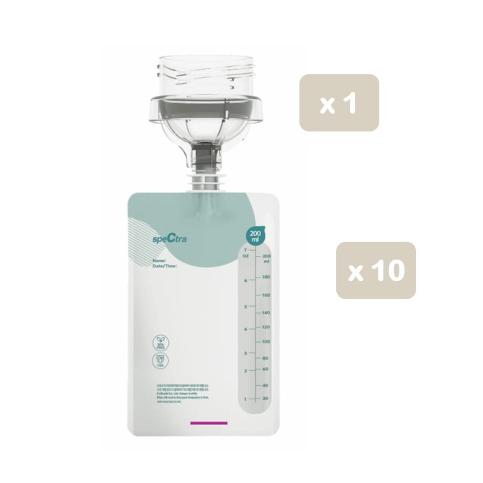 Spectra Easy Milk Storage temp sensing with Connector (10 sheets)