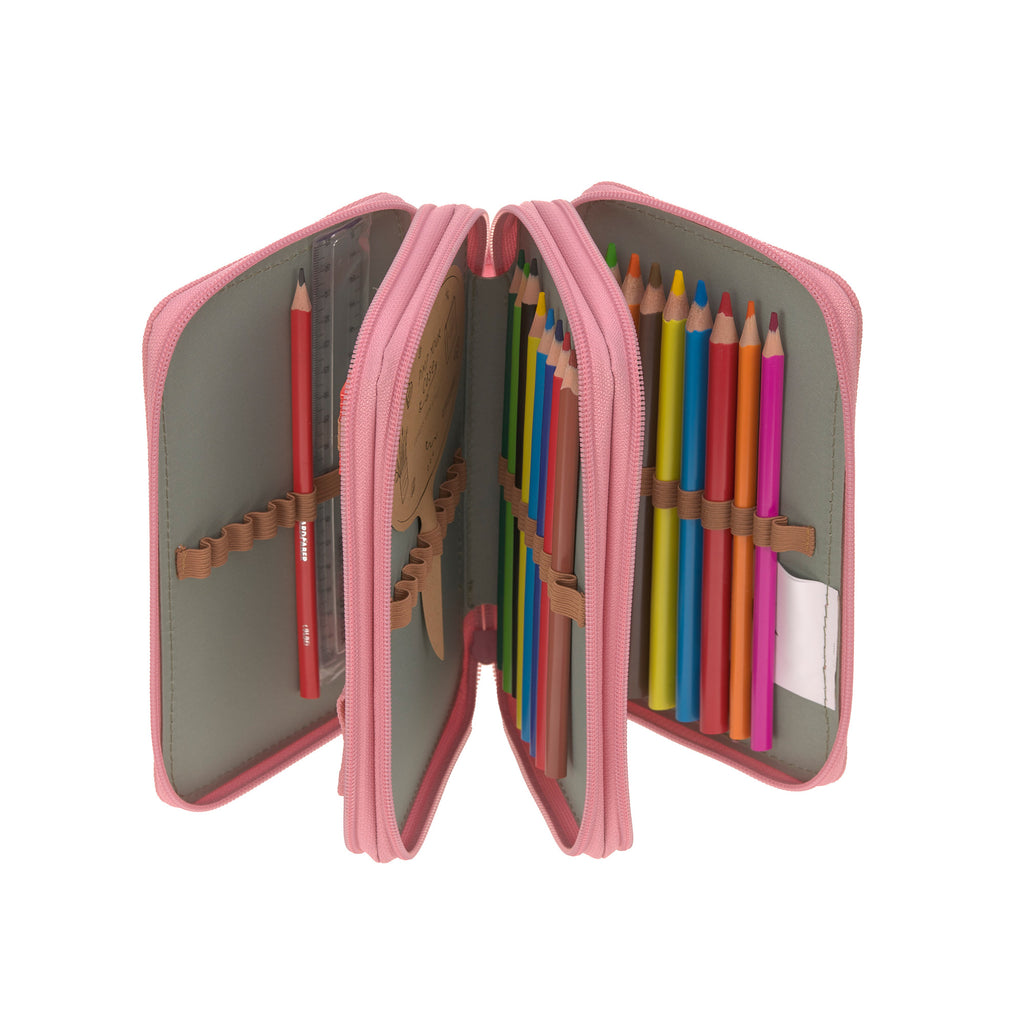 Lassig School Triple Pencil Case Unique - Pink