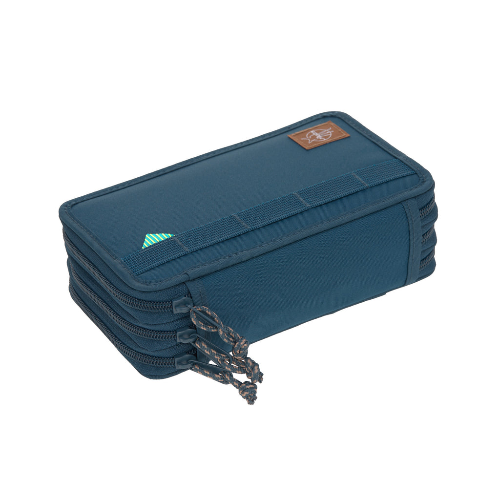 Lassig School Triple Pencil Case Unique - Navy Blue