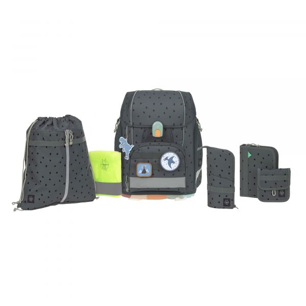 Lassig School Set Boxy Unique - Speckles anthracite