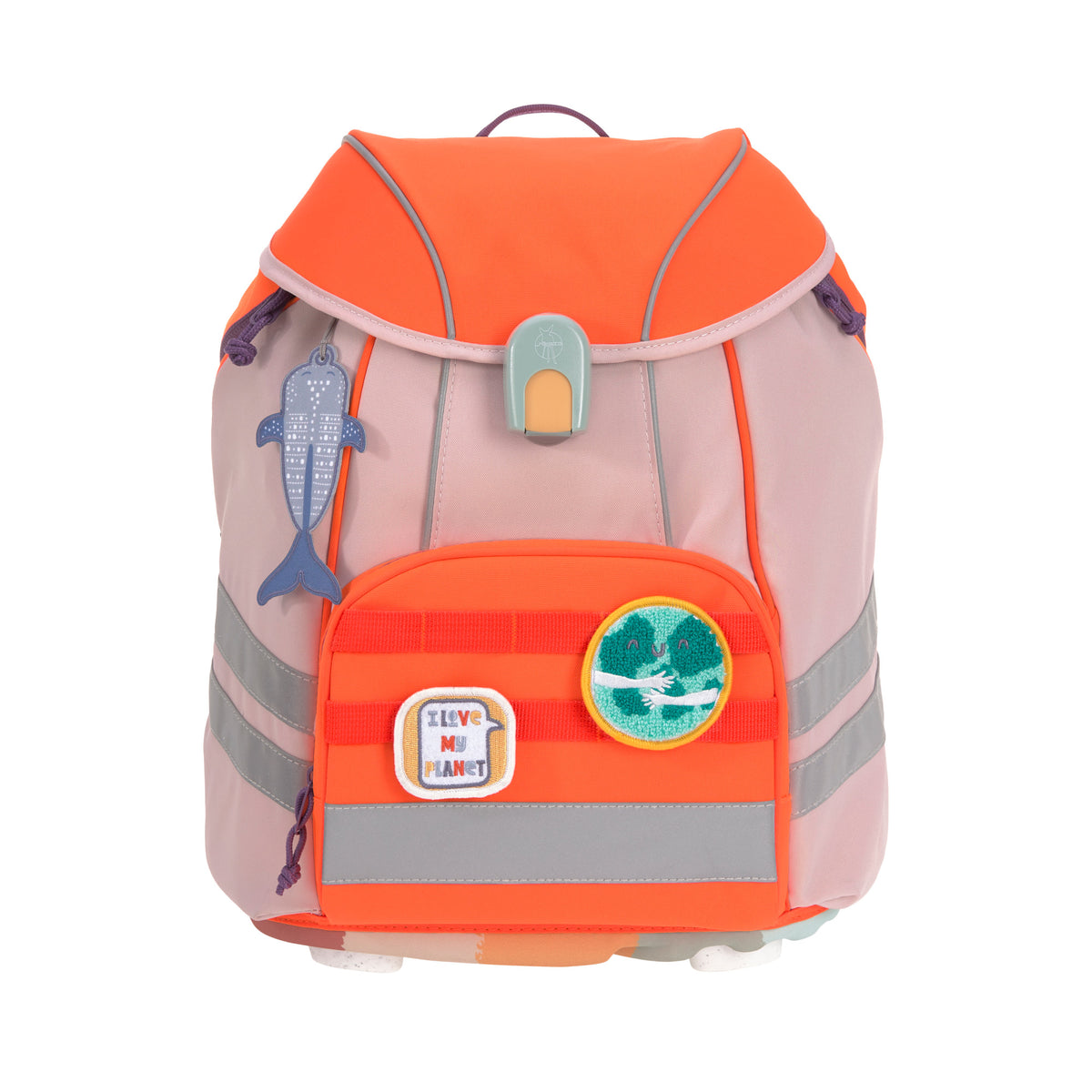 Lassig Flexy School Backpack Set | School Bag For Beginner| Rose/Neon-Orange